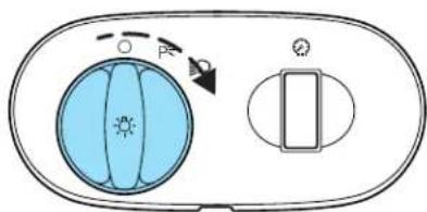 Diagram showing a circular device with sun icon and directional arrow, alongside a rectangular control panel with clock and pointer symbols.