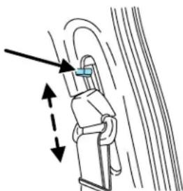 Mercury Sable (2004) - Front safety belt height adjustment - 1