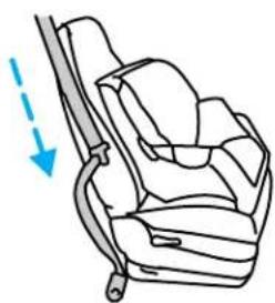 Mercury Sable (2004) - Installing child safety seats with combination lap and shoulder belts - 4