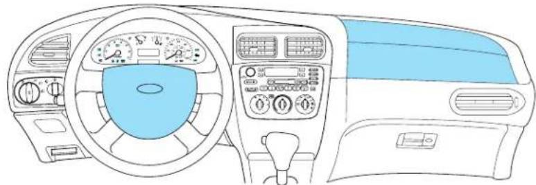 Mercury Sable (2001) - AIR BAG SUPPLEMENTAL RESTRAINT SYSTEM (SRS) - 1