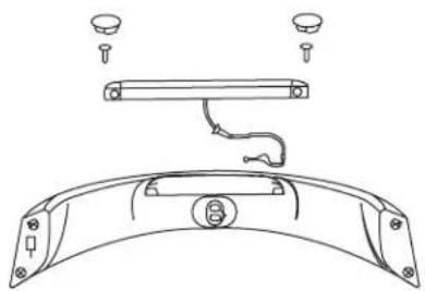 Mercury Sable (2001) - Replacing high-mount brakelamp bulbs — Decklid spoiler - 2