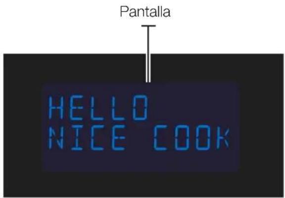 Pantalla HELLO NICE COOK