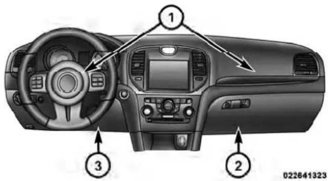 Diagram of a car dashboard with numbered parts for identification and assembly reference