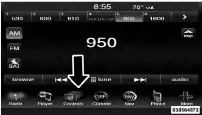 8:55 70° out 1 2 3 4 5 6 530 600 610 Full Data Set 950 1600 > AM 950 FM SAT browse tune audio Radio Player Controls Climate Nav Phone More 030564872