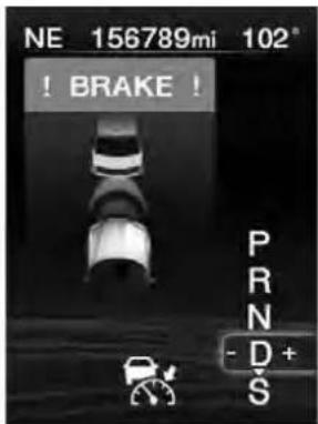 NE 156789mi 102° ! BRAKE ! PRN - D+ S