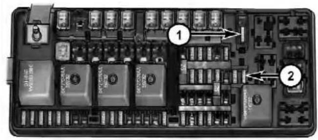 Internal components of a vehicle battery pack with labeled parts and numbered annotations