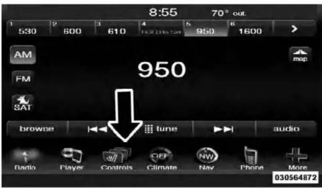 8:55 70° out 1 2 3 4 5 6 530 600 610 Full Data Set 950 1600 > AM 950 FM SAT browse tune audio Radio Player Controls Climate Nav Phone More 030564872