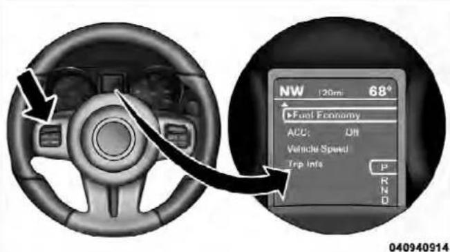 NW 120m 68° ▶Fuel Economy ACC: Off Vehicle Speed Trip Info P R N D 040940914