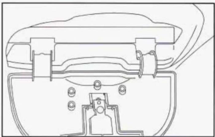 Technical line drawing of a mechanical assembly with no visible text or symbols