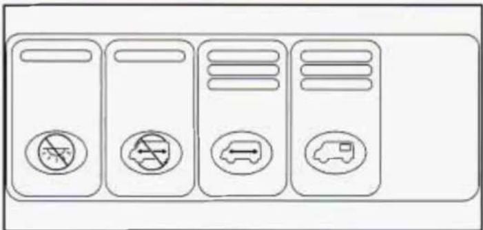 Diagram showing four computer monitors with traffic and noise icons, likely representing mobile phone or app interfaces.