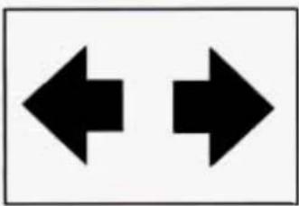 Two black arrows pointing in opposite directions on a white background (no text or symbols)