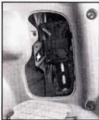 Interior view of a vehicle showing a cutaway view of internal components (no visible text or symbols)