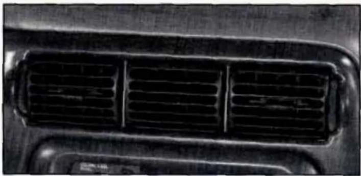 Close-up of a car's front air vent grille (no text or symbols visible)