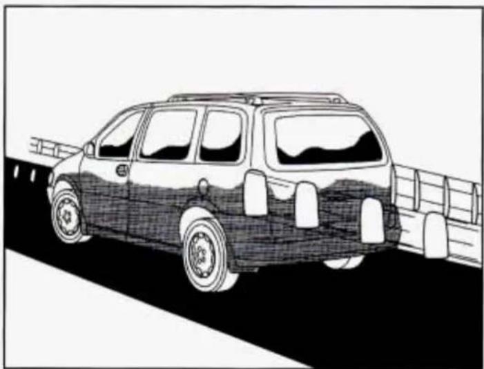 Side profile illustration of a vintage minibus driving on a road (no text or symbols)