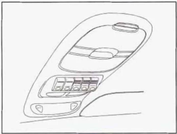 Line drawing of a car interior compartment with dashboard and seat tray (no text or symbols)