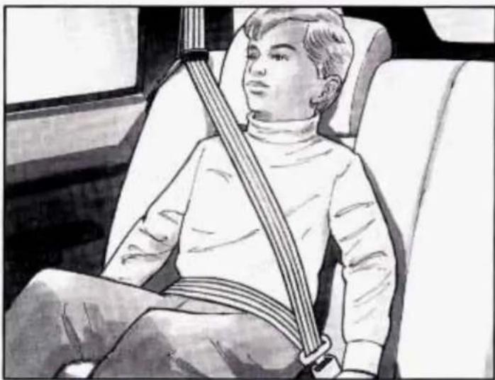 Illustration of a person sitting on a vehicle seat with a bandage, no text or symbols present