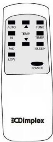 AUTO HI MID LOW TEMP SLEEP FUNC TIMER POWER DCdimplex