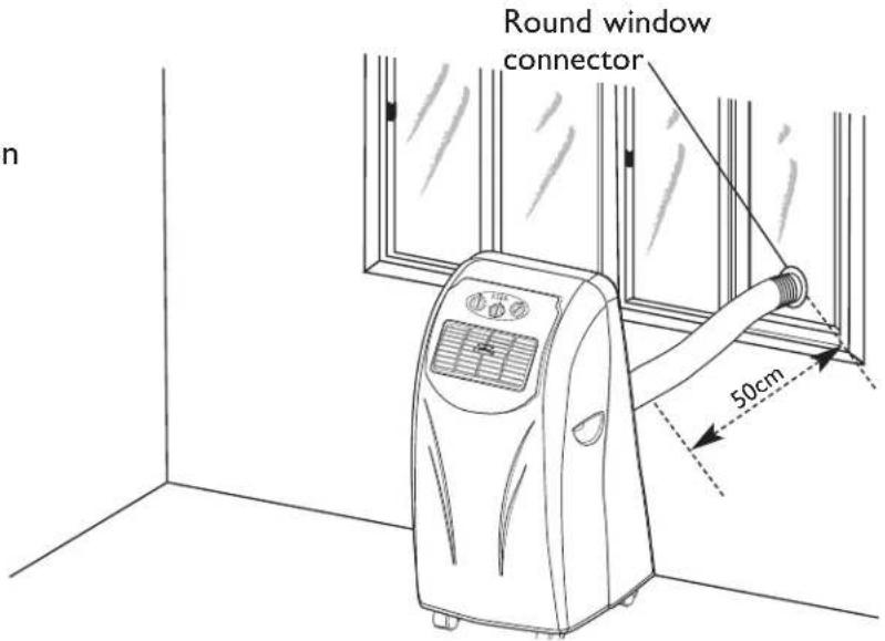 Round window connector 50cm