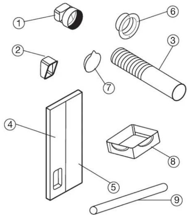 Exploded view diagram of a mechanical assembly with numbered parts for identification