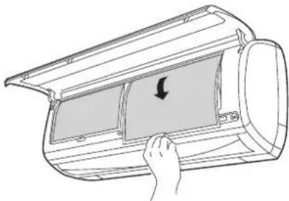 HITACHI RAS-18CH7 - Remove the filter. - 1