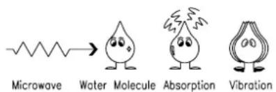 Microwave Water Molecule Absorption Vibration
