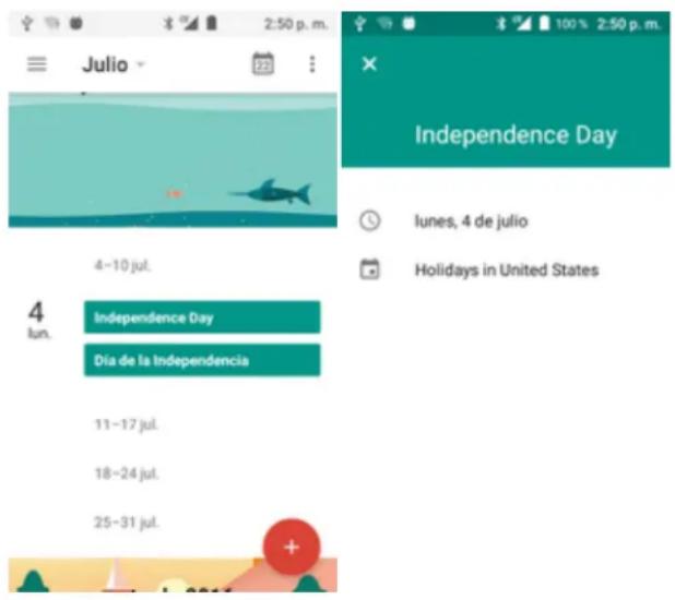 Julio 4-10 jul. Independence Day lunes, 4 de julio Holidays in United States 4 lun. Independence Day Día de la Independencia 11-17 jul. 18-24 jul. 25-31 jul.
