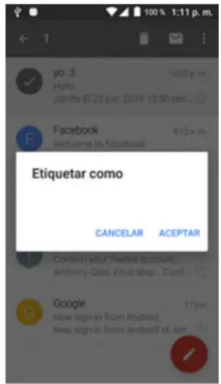 ALCATEL Dawn 5027B - Uso de las etiquetas de Gmail - 3