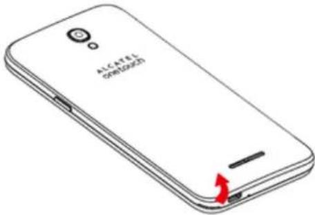 ALCATEL Dawn 5027B - Extracción de la batería - 1
