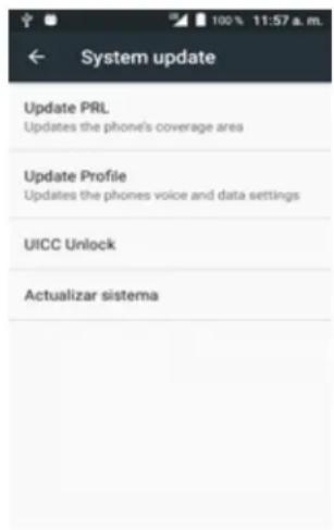 ALCATEL Dawn 5027B - Actualización de PRL - 1