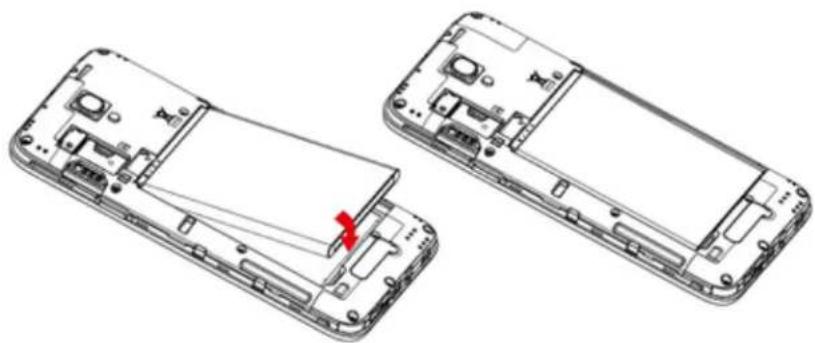 ALCATEL Dawn 5027B - Inserción de la batería - 2