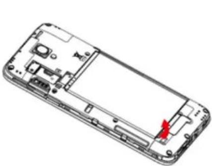 ALCATEL Dawn 5027B - Extracción de la batería - 2