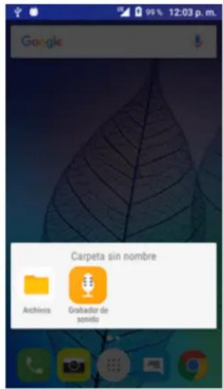 Go-gle Carpeta sin nombre Archivos Grabador de sonido