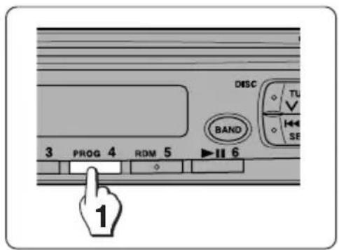 DISC BAND 3 PROG 4 RDM 5 ▶II 6 TU V H SE 1
