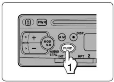 PWR + MOD /LD A.M DISP AUDIO CTRL INT FUNC RPT 2 1