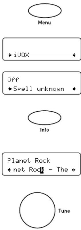 Menu + iVOX Off + Spell unknown Info Planet Rock + net Rock - The Tune