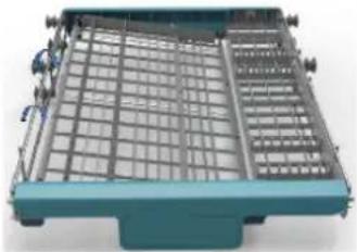 3D rendering of a teal-colored industrial machine or control panel with grid structure and blue base (no visible text or symbols).