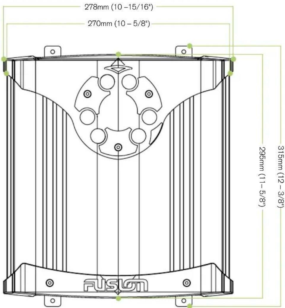 278mm (10 -15/16") 270mm (10 - 5/8") 315mm (12 - 3/8") 295mm (11 - 5/8") FUSION