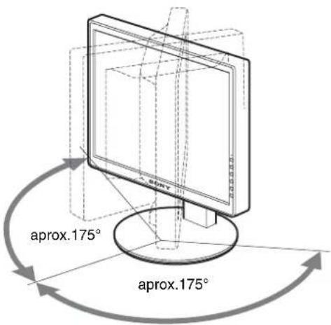 SONY SDM-S75F - Configuración 7: Ajuste de la inclinación y la altura - 2