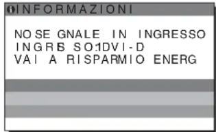 SONY SDM-S75F - Se sullo schermo appare il messaggio "NO SEGNALE IN INGRESSO" - 1