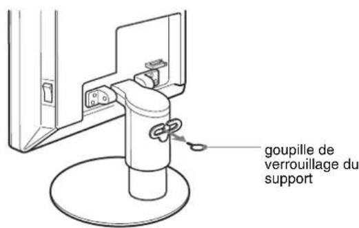 goupille de verrouillage du support