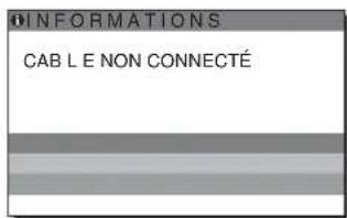 SONY SDM-S73E - Si l'indication « CABLE NON CONNECTÉ » apparaît sur l'écran - 1