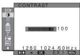 CONTRAST 100 1280 1024 /60 Hz x