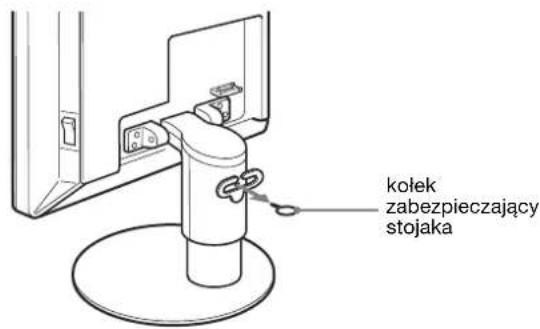 kołek zabezpieczający stojaka