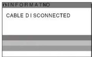SONY SDM-S73E - Če se na zaslonu pojavi »CABLE DISCONNECTED« - 1