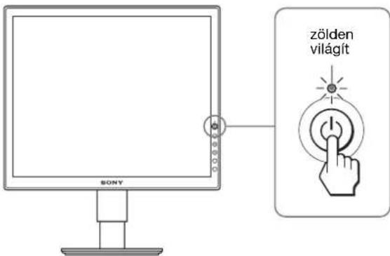 zölden világít SONY