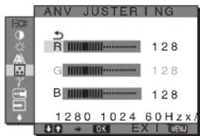 SONY SDM-S73E - ■ Finjustera färgtemperaturen (ANV JUSTERING) - 1