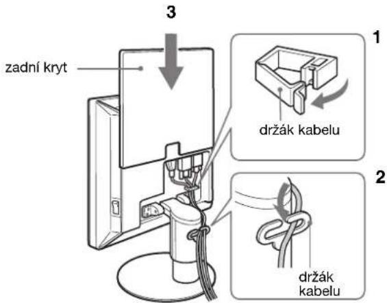 SONY SDM-S73E - Instalace 4: Zajistěte kabely a zavřete zadní kryt - 2
