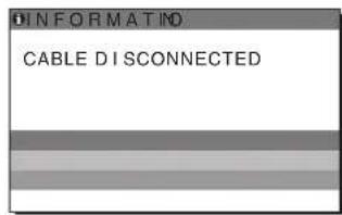 SONY SDM-S73E - Pokud se na obrazovce zobrazí zpráva „CABLE DISCONNECTED“ - 1