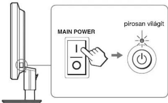 MAIN POWER pirosan világít