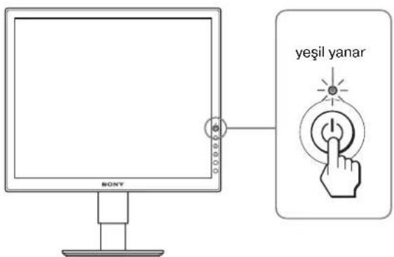 SONY SDM-S73E - Kurulum 5: Monitörü ve bilgisayarı açın - 2